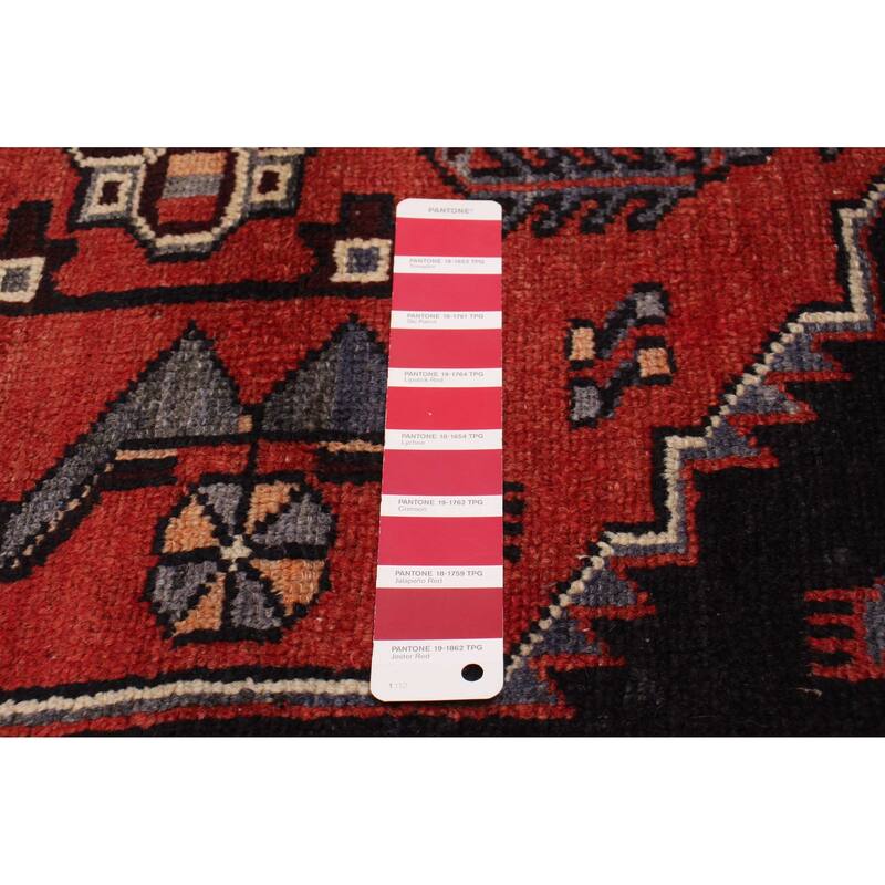 ECARPETGALLERY Hand-knotted Andelz Red Wool Rug - 4'5 x 10'0