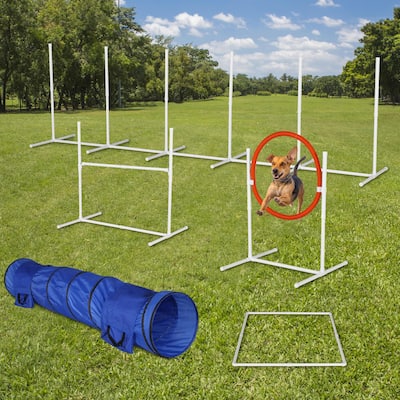 Dog Agility Challenge Set - 6-Pack Jump Training Obstacles - 6-Piece