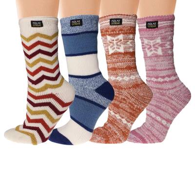 Polar Extreme Womens Thermal Crew Socks 4 Pairs Insulated Ultra Soft Medium 911