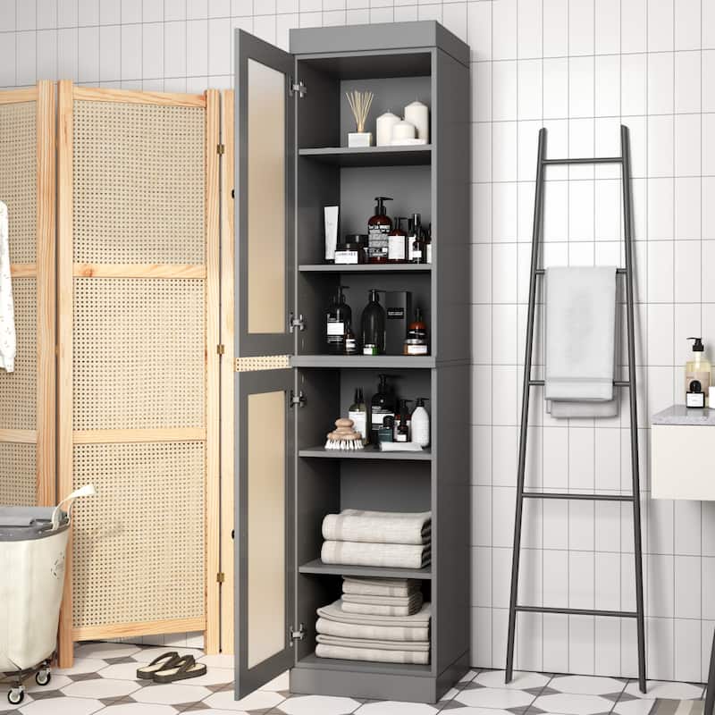 100% Solid Wood 16.5" Bathroom Cabinet with Optional Doors by Palace Imports