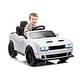 preview thumbnail 1 of 40, 12V Ride on Car, Licensed Dodge Challenger Kids' Electric Car White