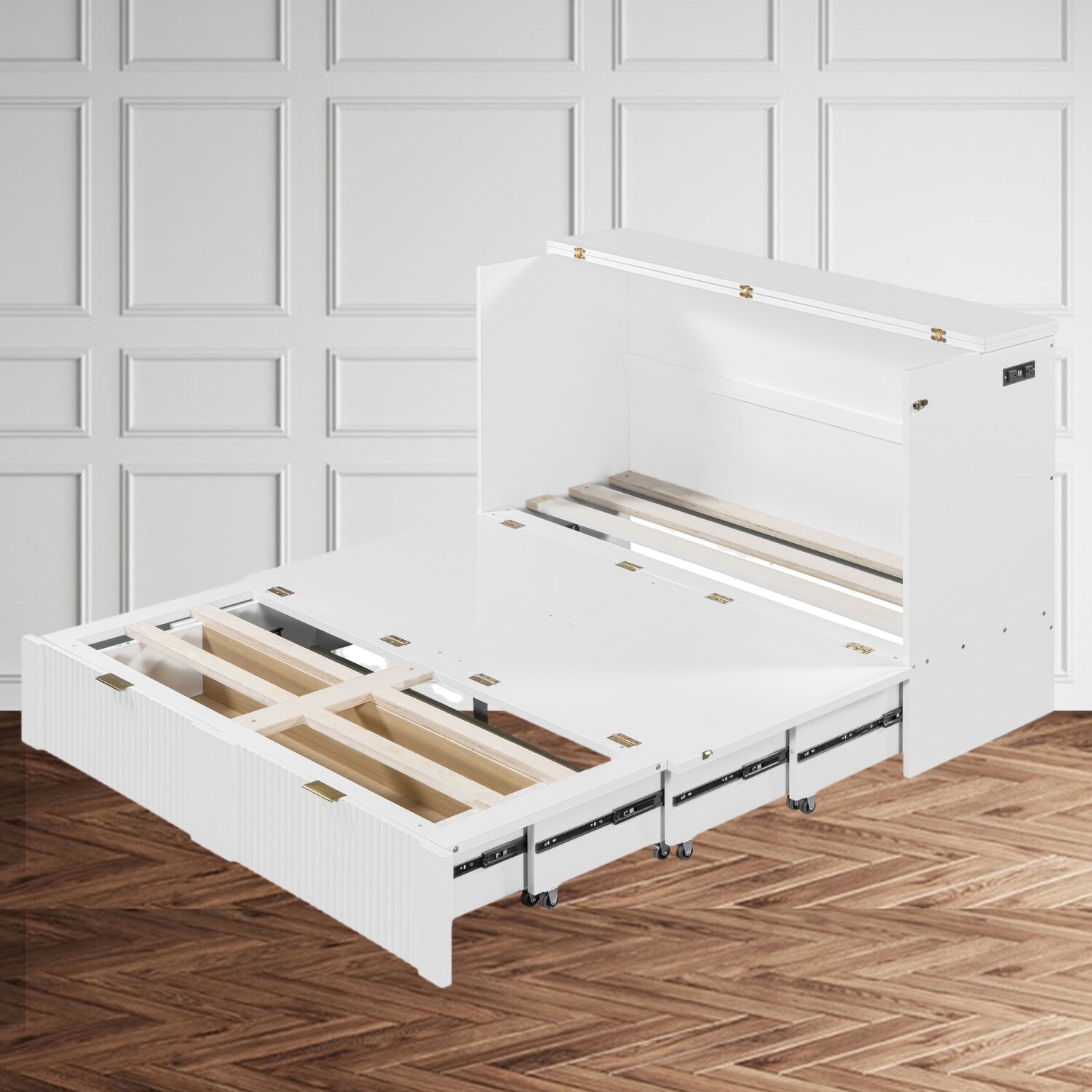 Graham queen storage murphy bed cheap