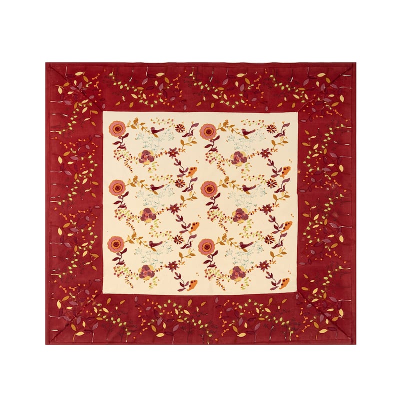 Couleur Nature Treetop Tablecloth - Multicolor - Multicolor - 90" x 90"