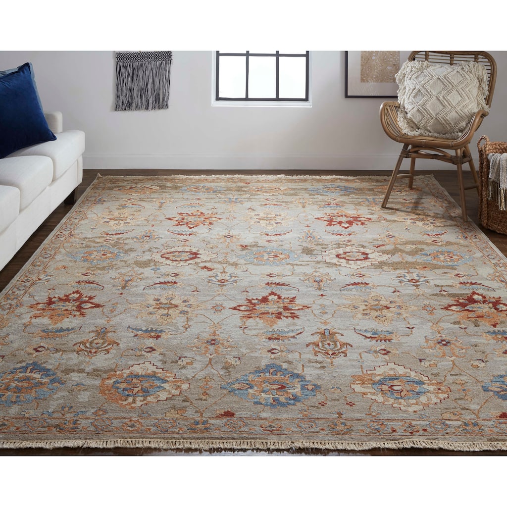 Grand Bazaar Pierson Hand Knotted Floral & Botanical Transitional Area Rug