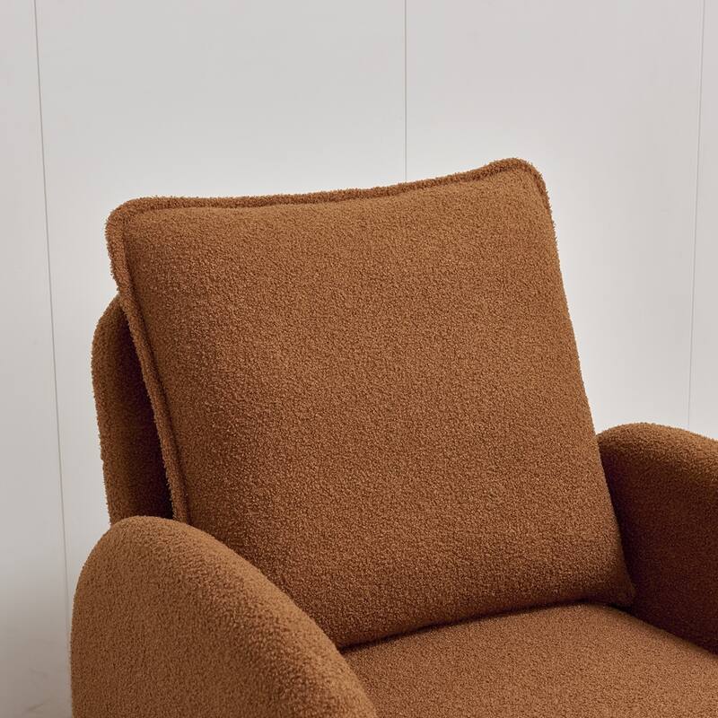 Modern Sherpa Upholstered Accent Chair