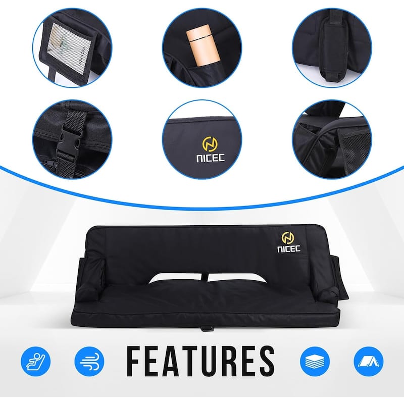 Stadium Seat with Back Support, Oversized Bleacher Seats, Stadium Chairs with Back and Cushion
