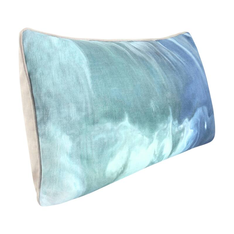 Villa by Classic Home Mantra 16"x36" Blue Cotton Throw Pillow