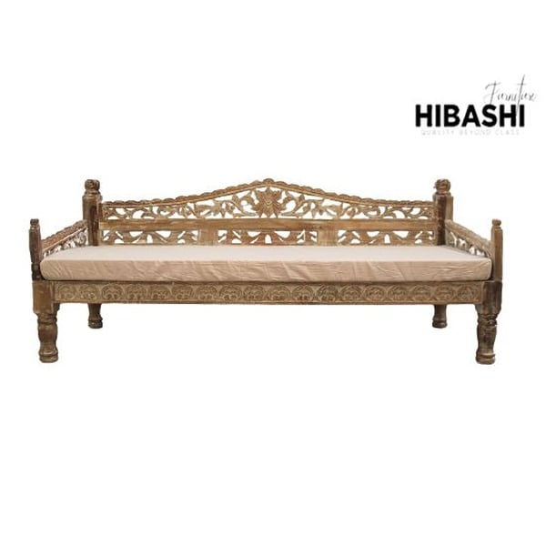 Carved outlet wood daybed