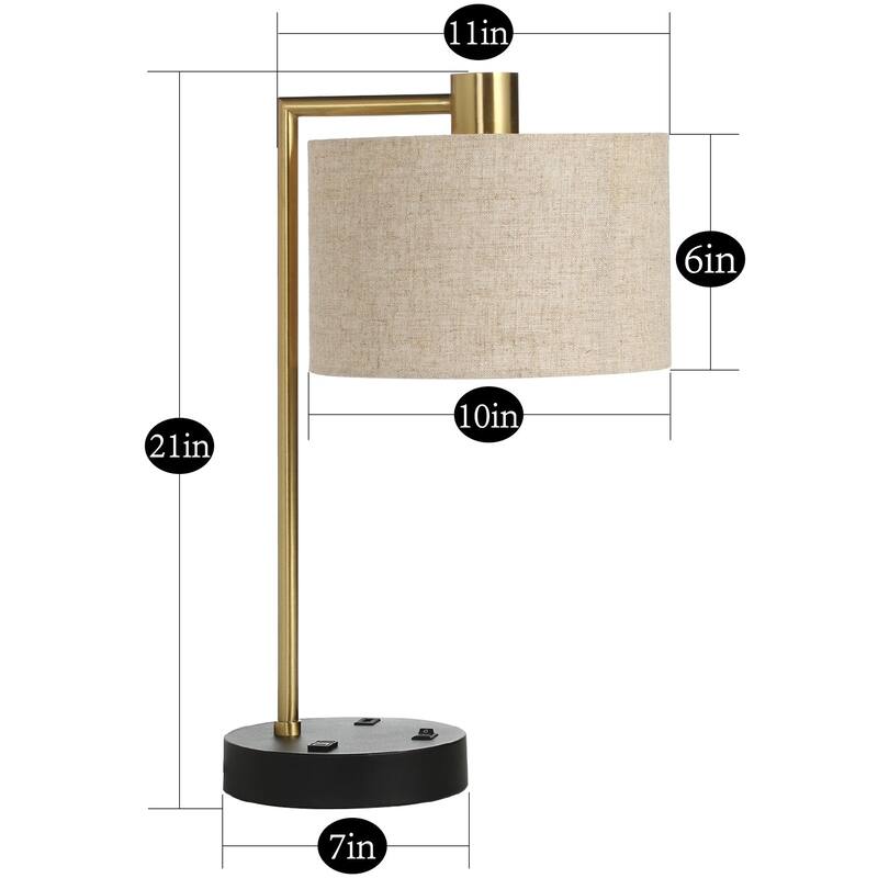 Javlergo Modern Lamps Single Table Lamp for Living Room Bedroom Farmhouse Nightstand Bedside Lamps