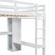 preview thumbnail 11 of 20, Full Loft Kids Bed with L-shaped Desk, Wardrobe, Storage Shelves, Integrated Ladder, Guardrails & secured wood slats, White