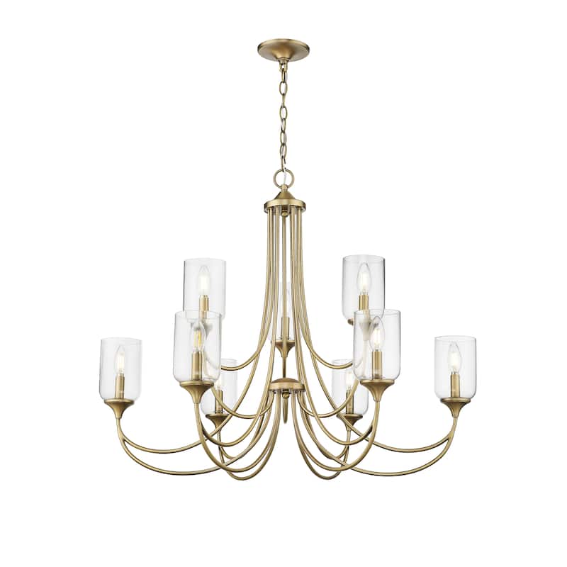 Waddingham Chandelier Ceiling Light - 35.5 - Vintage Brass