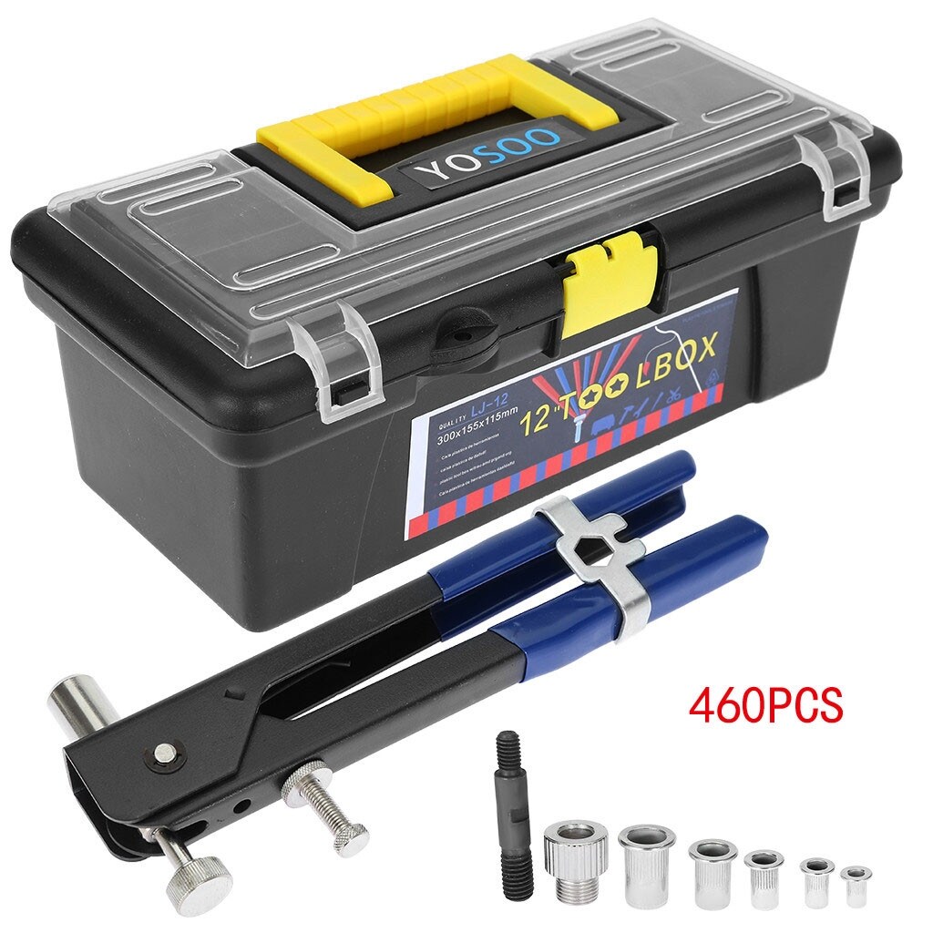460PCS Threaded Nut R-ivet M3-M8 Insert Tool Riveter Rivnut Nutsert  Riveting Kit - Overstock - 35869296
