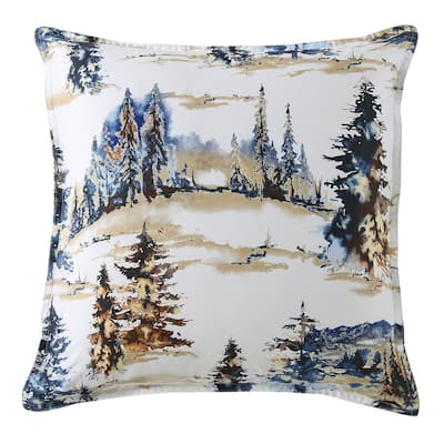 Paseo Road by HiEnd Accents Acadia Woodland Lodge Euro Sham, 27"x27"
