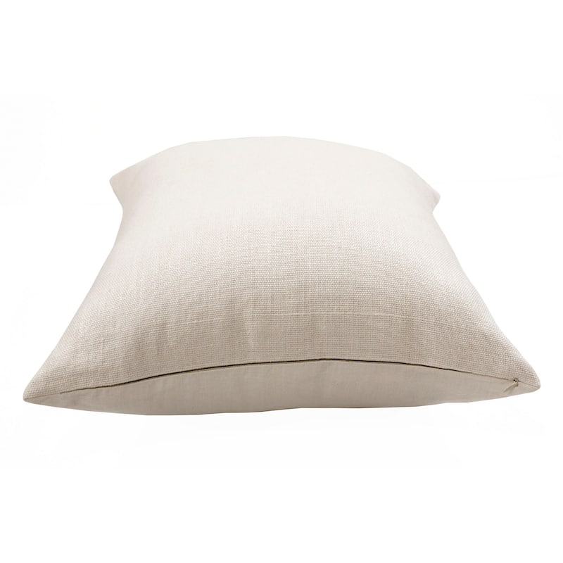 Sevita Hand-Woven Solid Linen Throw Pillow, 20" x 20"
