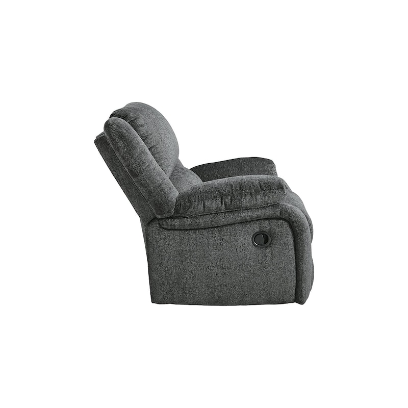 Draycoll Contemporary Rocker Recliner, Slate