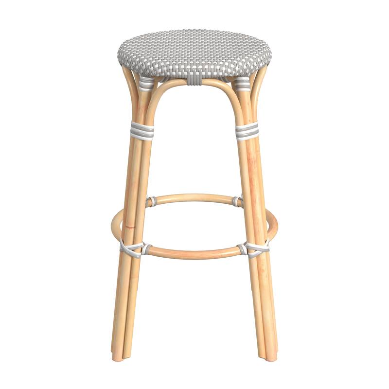 Tobias Rattan Round Bar Stool