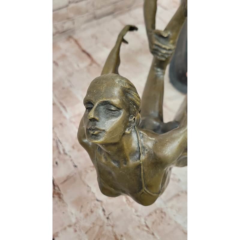 Bronze Dancing Couple Sculpture – Elegant Romantic Dance Statue For Home Or Studio Decor