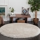 preview thumbnail 89 of 114, SAFAVIEH Handmade Bahija Luxe Shag 3-inch Thick Rug 3' Round - Bone - Round