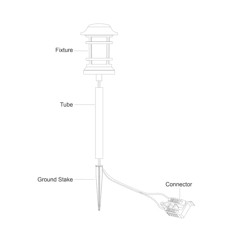 Westmont Low-Voltage Black Outdoor Landscape Path Light LED Clear Glass - 4-in W x 12.75-in H x 4-in D
