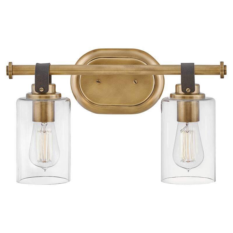 Hinkley Lighting Halstead 2 Light 16" Wide Bathroom Vanity Light with - Heritage Brass