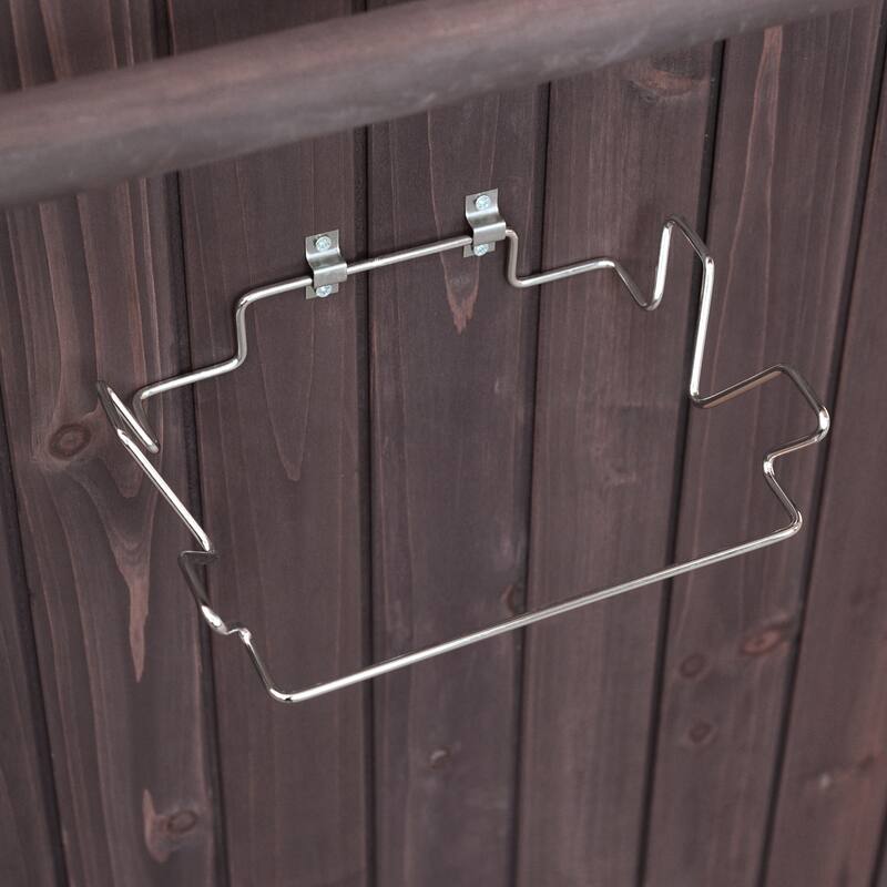 42.1" Outdoor Kitchen Island with Stainless Steel Top, Outdoor Grill Cart with Storage Cabinet and Adjustable Shelf