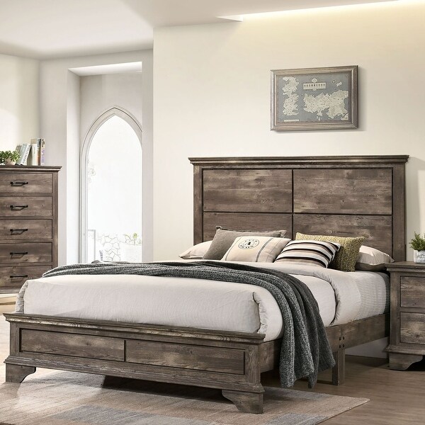 Solid wood discount panel bed