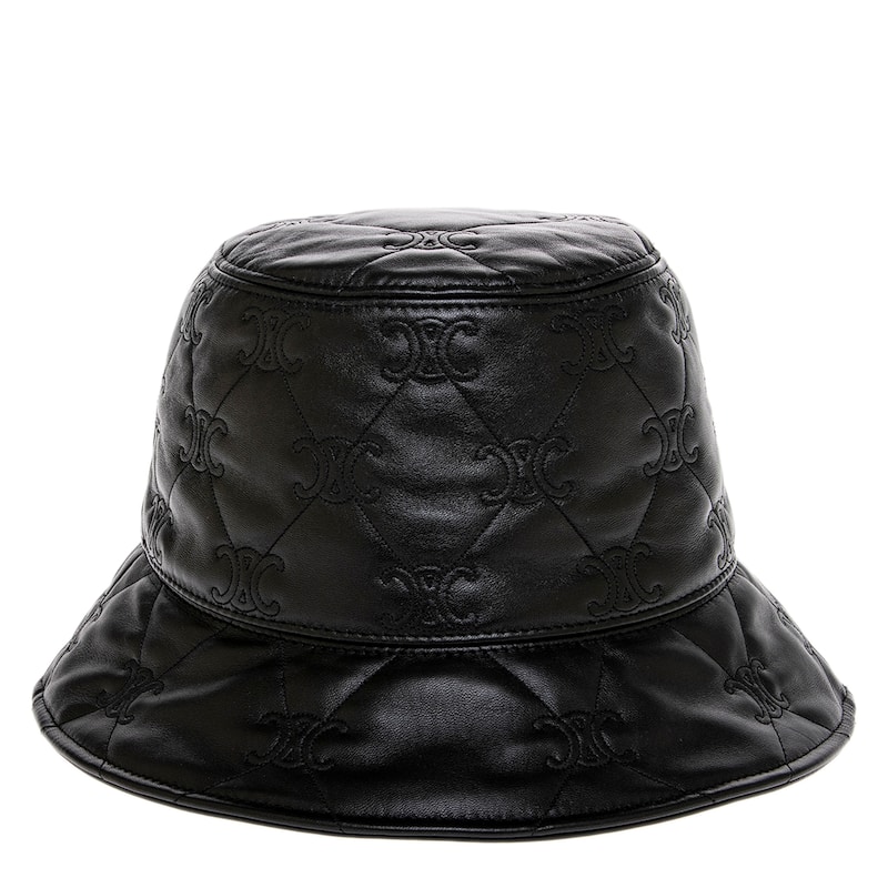 Celine Triomphe Quilted Bucket Hat - XL