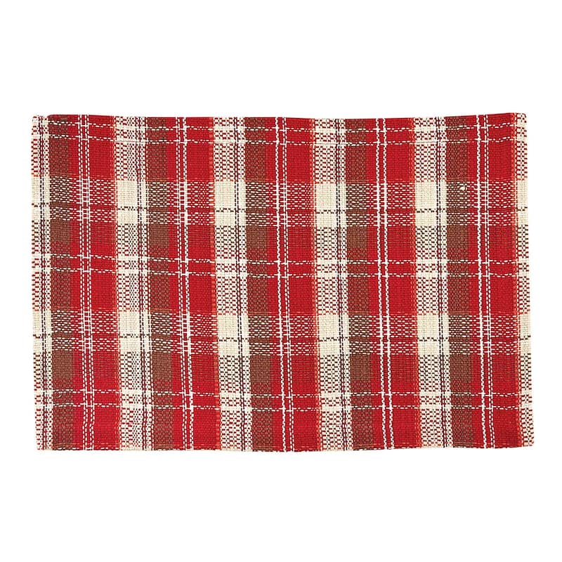 Park Designs Fireside Plaid Placemat Set of 4 - 13" x 19"