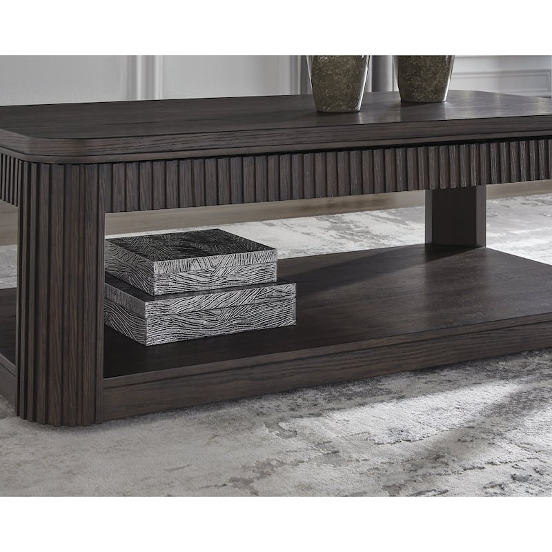 Signature Design by Ashley Carlibrie Dark Brown Lift-Top Coffee Table - 48" W x 26" D x 17" H