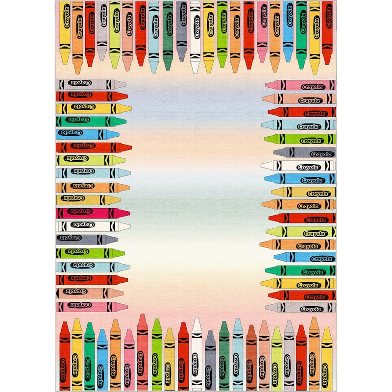 Well Woven Crayola Vibrant Modern Classroom Playroom Kids Rug