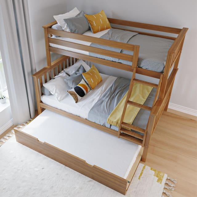 Max and Lily Twin over Full Bunk Bed with Trundle Bed
