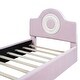 preview thumbnail 14 of 28, Twin Upholstered Platform Bed with LED Headboard and Pink Velvet Finish