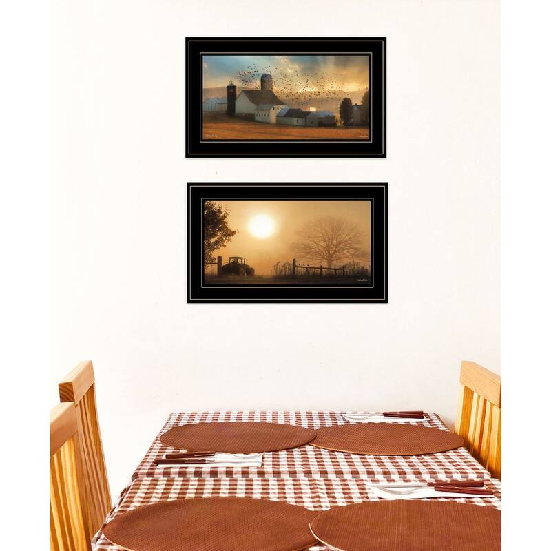 TrendyDecor4U Farmhouse "Light of a New Day Collection" Framed Print Wall Art by Lori Deiter