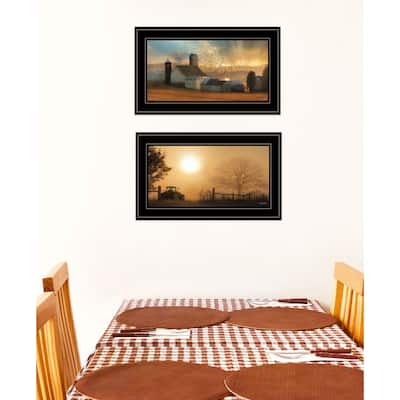 TrendyDecor4U Farmhouse "Light of a New Day Collection" Framed Print Wall Art by Lori Deiter