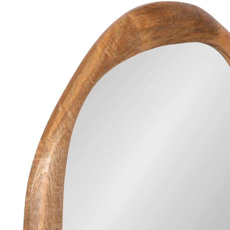 Kate and Laurel Hera Round Mirror Wood - 26x26