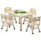preview thumbnail 7 of 12, Table and 4 Chairs Set for Ages 2-10 Height Adjustable