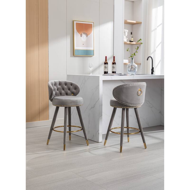 Counter Height Bar Stools with a fixed height of 360 degrees Set of 2