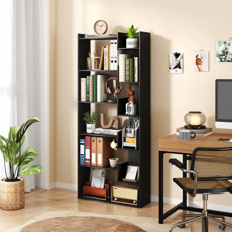Costway 1/2 PCS 6-tier Bookshelf Tall Display Shelf with 11 Open - See Details