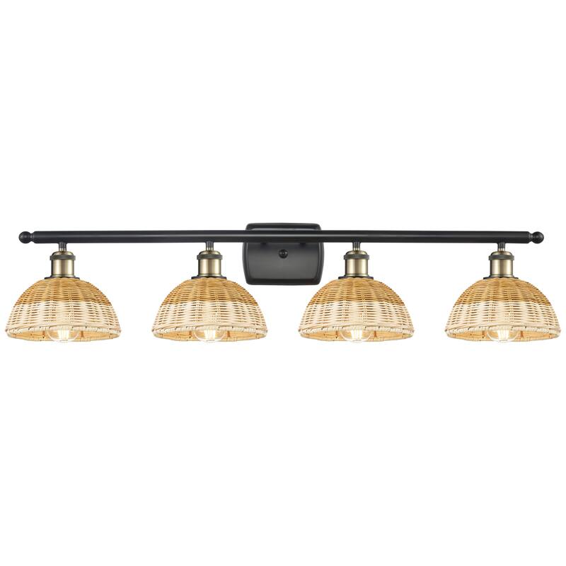 Innovations Lighting Endless Possibilities Ballston - Bristol Natural II - 4 Light 38" Bath Vanity Light - Black Antique Brass