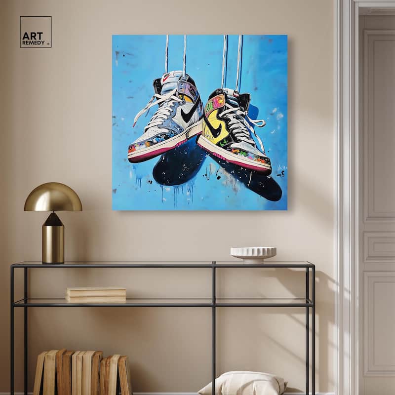 Sneakers and Laces Canvas by Art Remedy, Gallery Wrapped