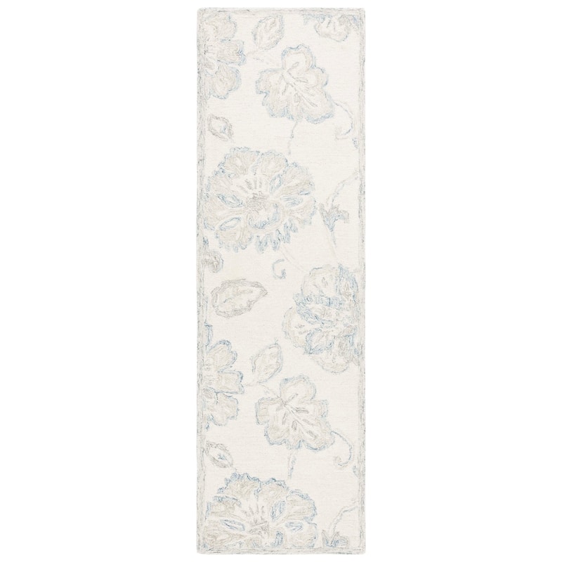 SAFAVIEH Handmade Micro-Loop Airina Floral Wool Rug