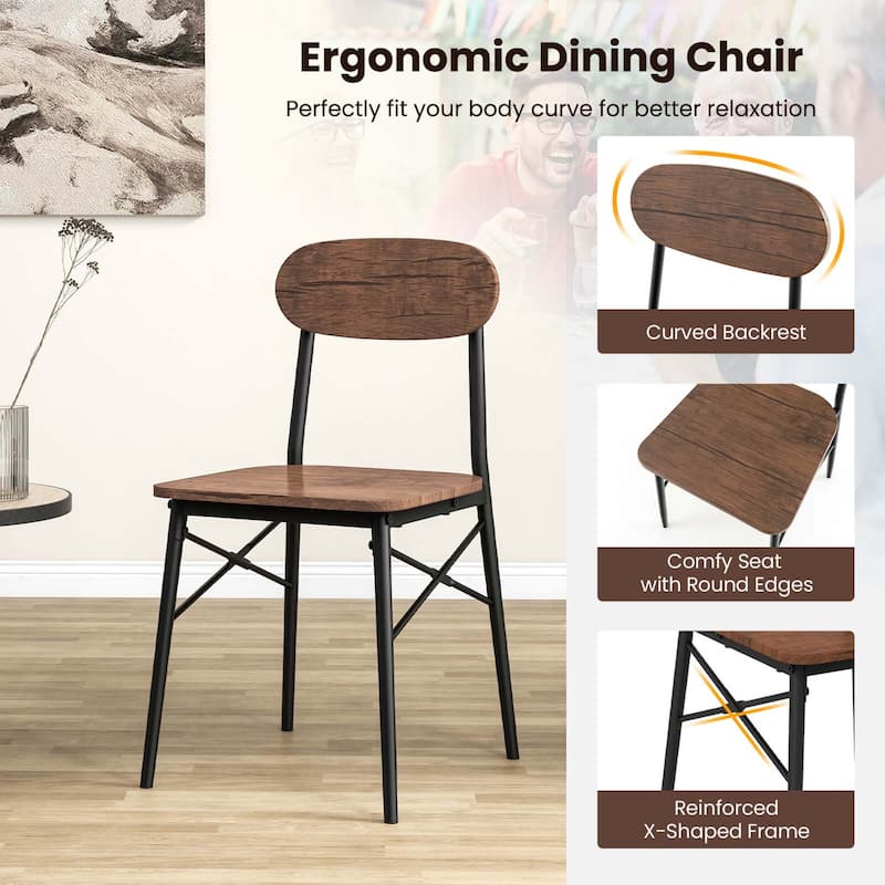 Costway 5-Piece Dining Table Set for 4 Modern Kitchen Dining Room