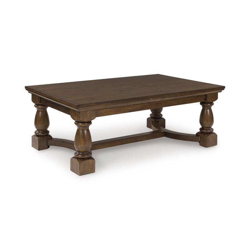 Signature Design by Ashley Sturlayne Brown Coffee Table - 52"W x 32"D x 19"H