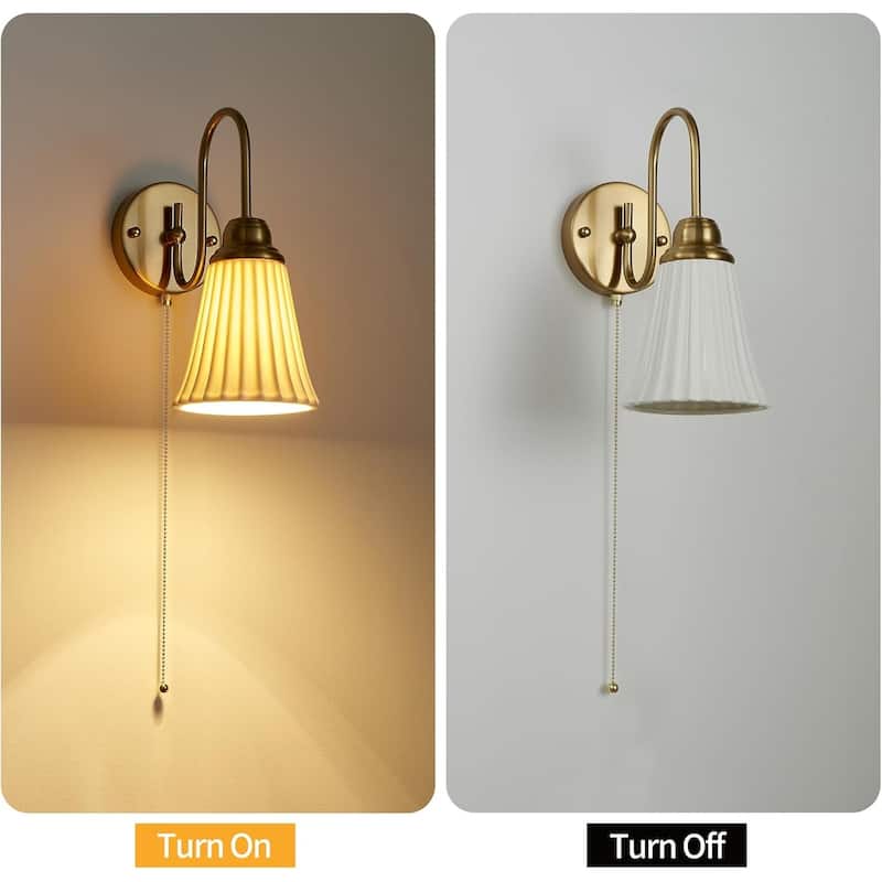 Set of 2 wall light amber bathroom light glass bedroom roome