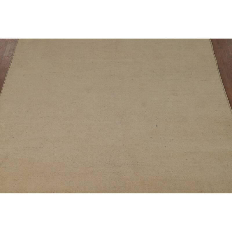 Modern Gabbeh Oriental Area Rug Handmade Solid Wool Carpet - 6'2"x 8'2"