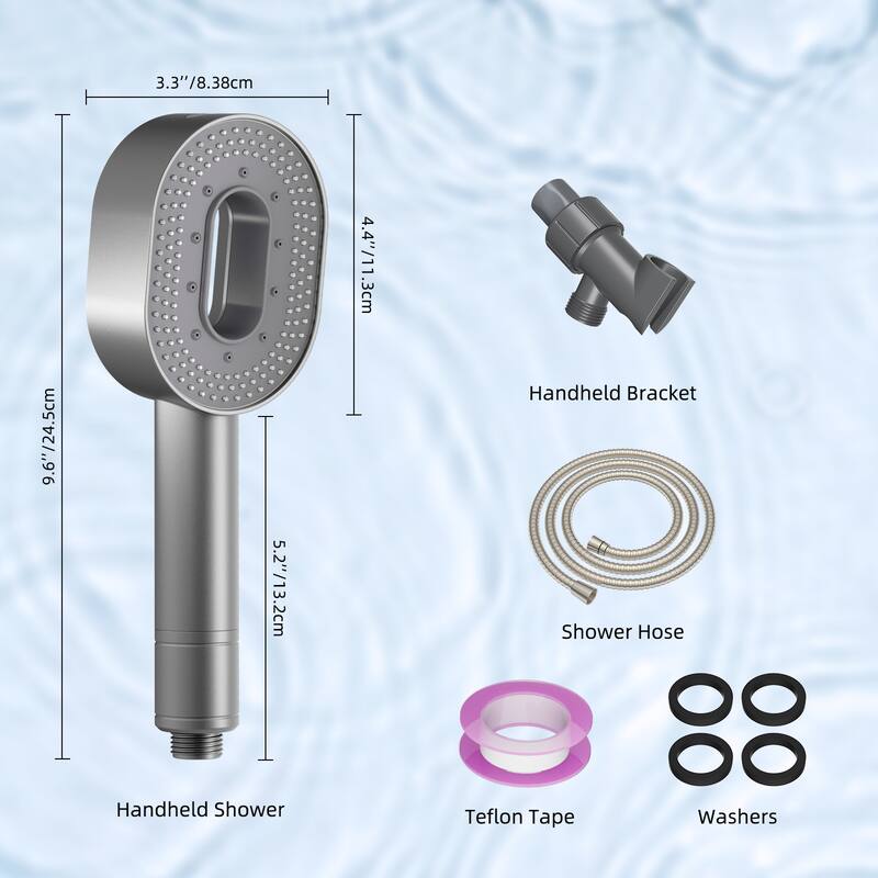 High Pressure 3 Spray Mode Handheld Showerhead with Filters