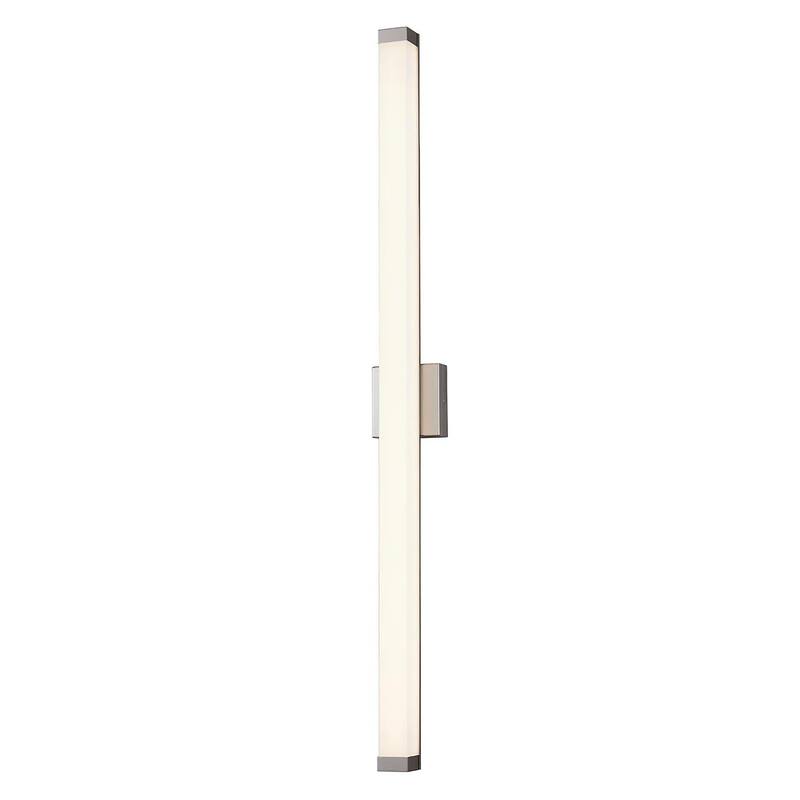 Justice Design Group Mio ADA 48" LED Linear Wall/Bath Sconce - Opal Acrylic - Brushed Nickel Finish