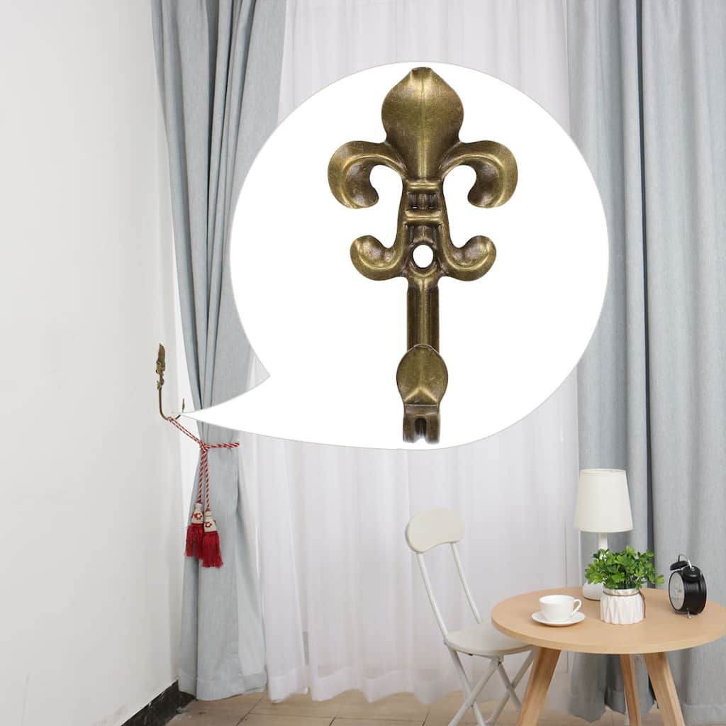 Curtain Tieback Hooks Metal Tassel Curtain Drapery Holdback Holder