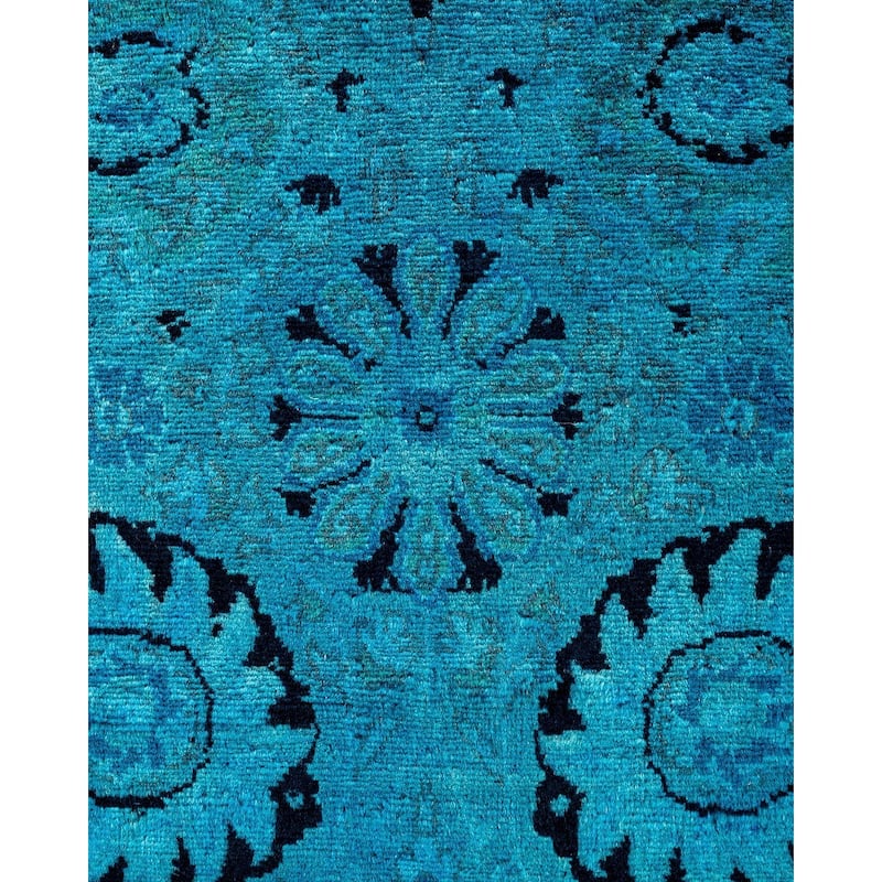 Contemporary Overdyed Wool Hand Knotted Area Rug - 4' 7" x 7' 4"