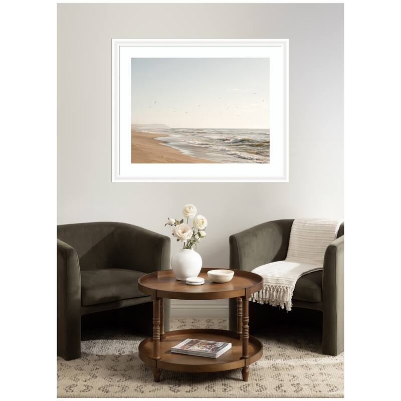 Kate and Laurel Framed Art Coastal Flight by Crystal Lynn Collins